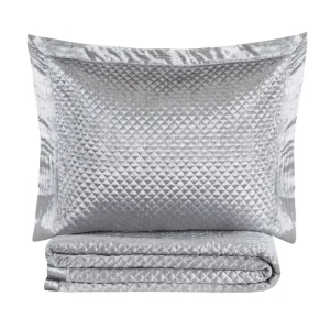 Cloud9d Amani Grey Quilt Set (2 Sizes) BEDDING