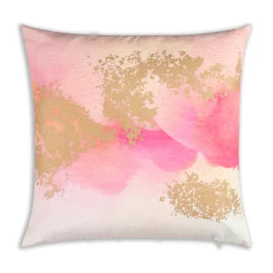 Cloud9d Digital Printed Fabric Pillow W/ Rose Gold Metallic Print (2 Colors) – Style 1 – 18″ X 18″ PILLOWS, RUGS, & THROWS