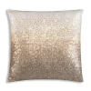 Cloud9d Ombre – Sequin Pillow In Ivory And Gold Sequins – 22″ X 22″