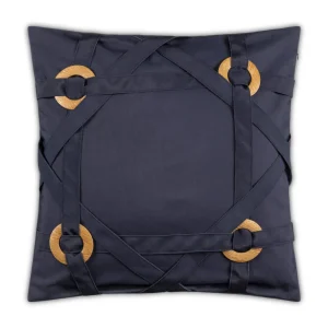 Cloud9d Outdoor Pillow W/ Wooden Rings (3 Colors) – 18″ X 18″ PILLOWS, RUGS, & THROWS