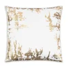 Cloud9d PILLOWS, RUGS, & THROWS Asra – White Velvet Pillow W/ Shiny Gold Foil Print – 20″ X 20″