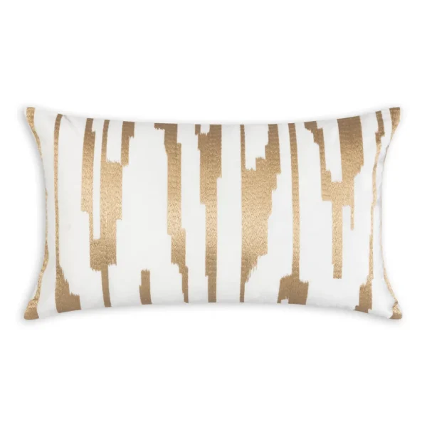 Cloud9d PILLOWS, RUGS, & THROWS Becca Ivory Gold Pillow – 14″ X 20″