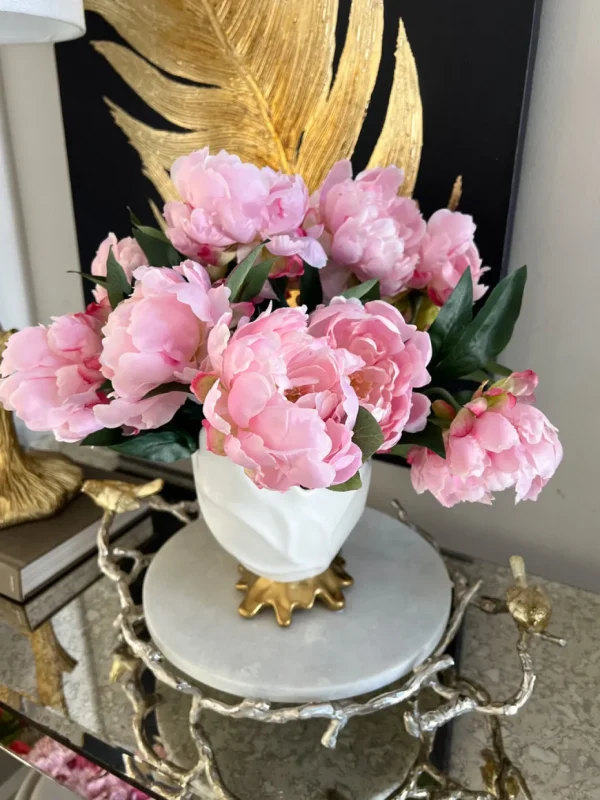 Inspire Me! Home Decor 19″ Blooming Pink Peony Stem