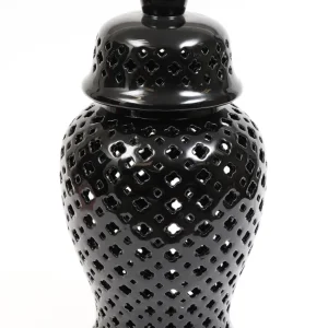 Inspire Me! Home Decor 24″ Black Pierced Ginger Jar