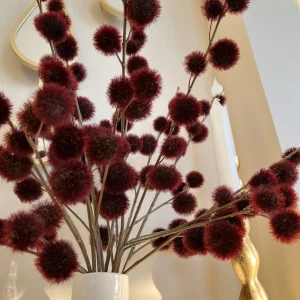 Inspire Me! Home Decor 33″ Burgundy Craspedia Stem