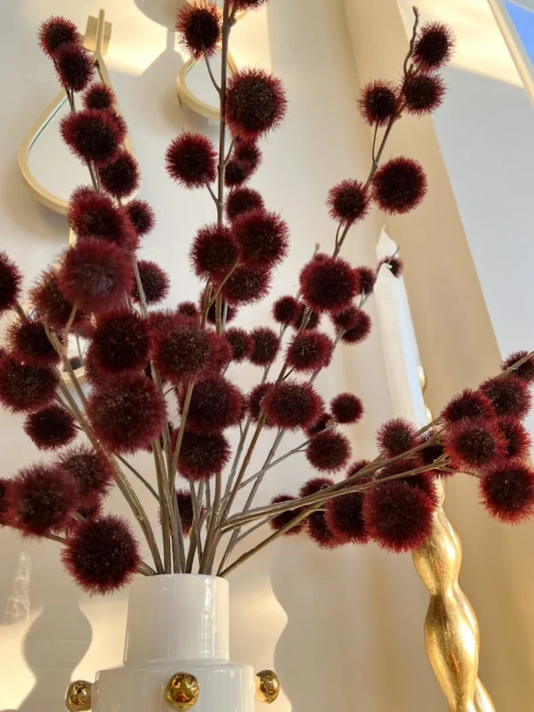 Inspire Me! Home Decor 33″ Burgundy Craspedia Stem