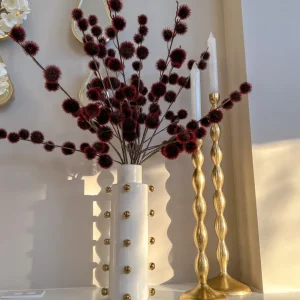 Inspire Me! Home Decor 33″ Burgundy Craspedia Stem