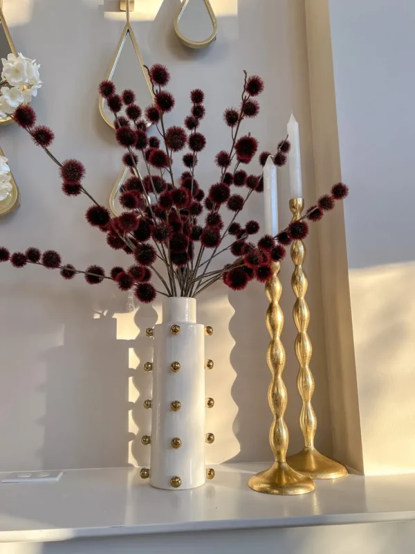 Inspire Me! Home Decor 33″ Burgundy Craspedia Stem