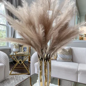 Inspire Me! Home Decor 47″ Cream Feather Pampas Stem PRE-ORDER Floral Stems