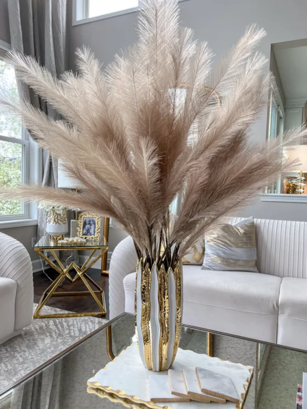 Inspire Me! Home Decor 47″ Cream Feather Pampas Stem PRE-ORDER Floral Stems