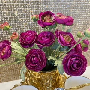 Inspire Me! Home Decor 26″ Deep Purple Ranunculus Stem