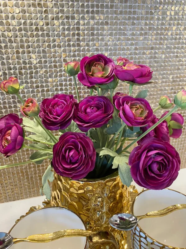 Inspire Me! Home Decor 26″ Deep Purple Ranunculus Stem