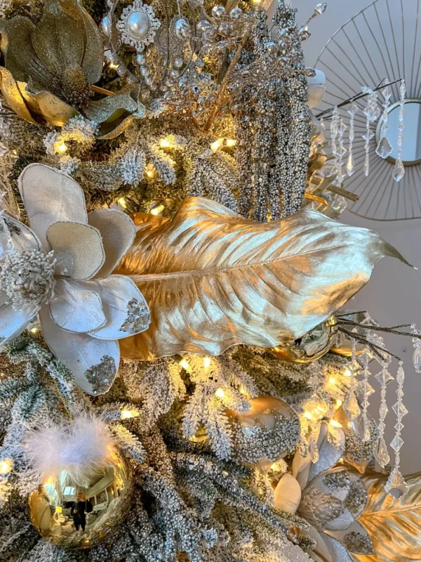 Inspire Me! Home Decor 39″ Metallic Gold Leaf Stem/Spray