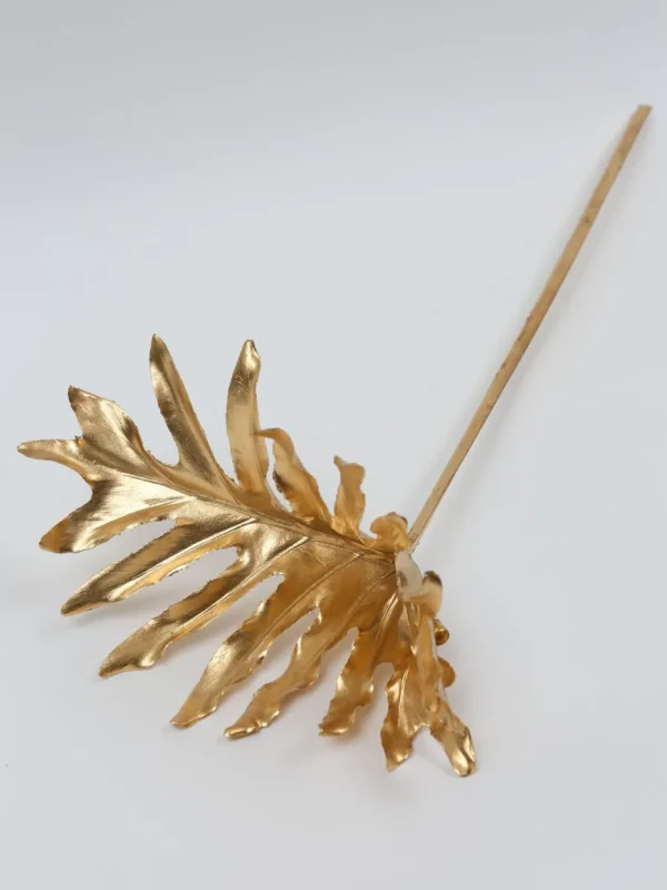 Inspire Me! Home Decor 28.75″ Metallic Leaf Stem Gold Floral Stems