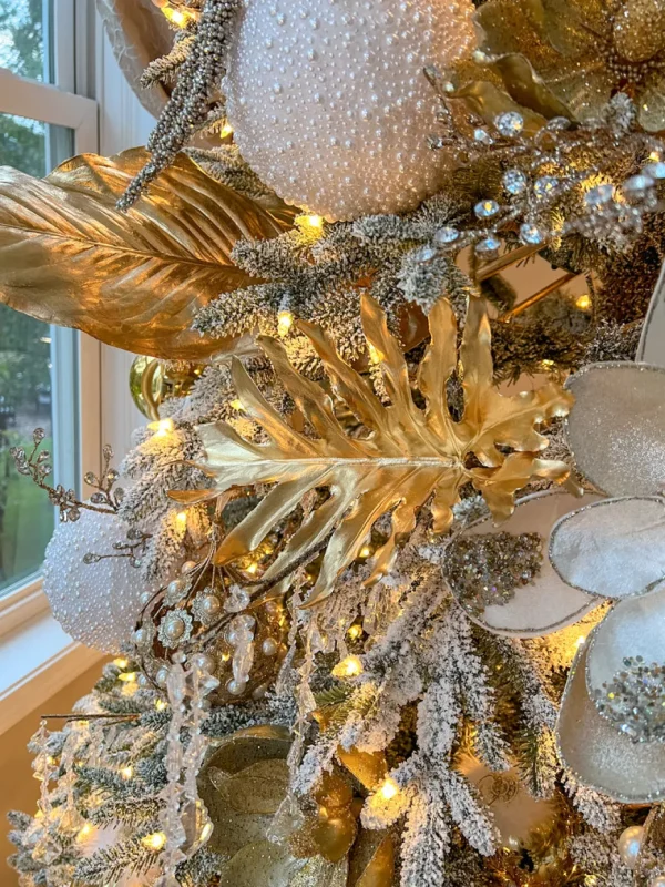 Inspire Me! Home Decor 28.75″ Metallic Leaf Stem Gold Floral Stems