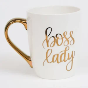 Inspire Me! Home Decor 16 Oz. Boss Lady Mug W/ Gold Handle