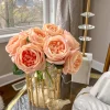 Inspire Me! Home Decor 11.5″ Peach Real Touch Garden Rose Bundle