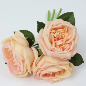 Inspire Me! Home Decor 11.5″ Peach Real Touch Garden Rose Bundle