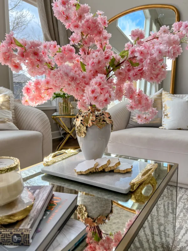 Inspire Me! Home Decor 40″ Pink Cherry Blossom Stem