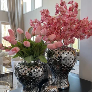 Inspire Me! Home Decor 30″ Pink Real Touch Cymbidium Orchid Stem