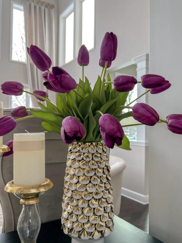Inspire Me! Home Decor 27″ Purple Real Touch Tulip