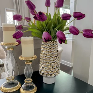 Inspire Me! Home Decor 27″ Purple Real Touch Tulip