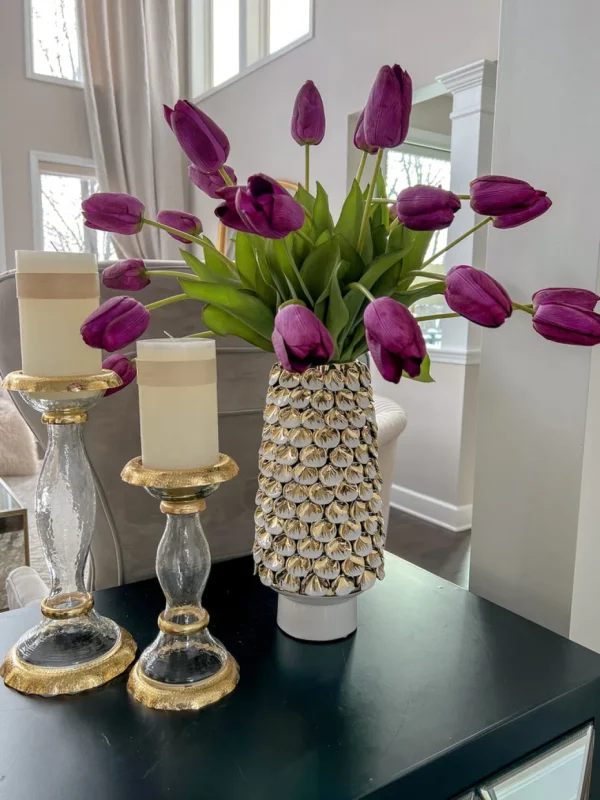 Inspire Me! Home Decor 27″ Purple Real Touch Tulip
