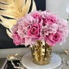 Inspire Me! Home Decor 13″ Real Touch Pink Rose & Hydrangea Bundle