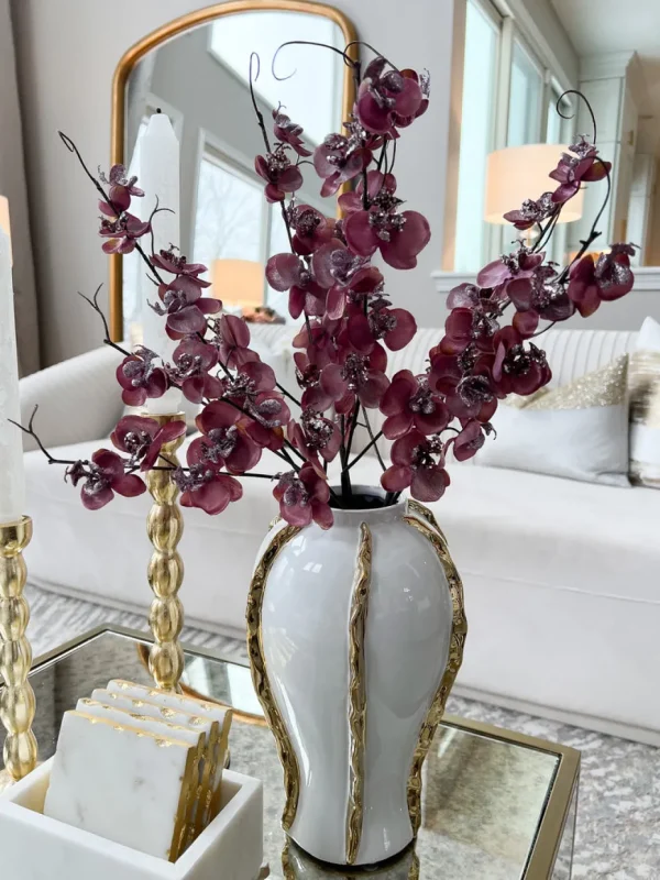 Inspire Me! Home Decor 26″ Shimmer Mini Phalaenopsis Stem