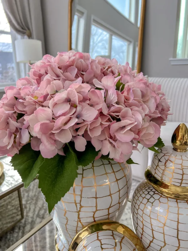 Inspire Me! Home Decor 19″ Soft Pink Hydrangea Stem