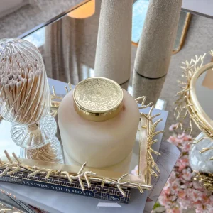 Inspire Me! Home Decor 5″ Vanilla Candle With Gold Lid