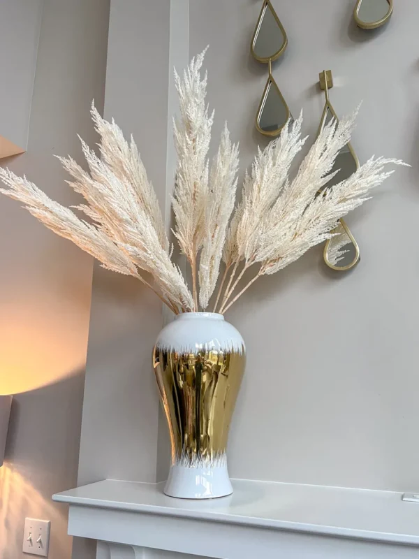 Inspire Me! Home Decor 46″ White Pampa Stem Floral Stems