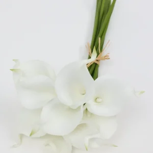 Inspire Me! Home Decor 12″ White Calla Lily Bundle Floral Stems