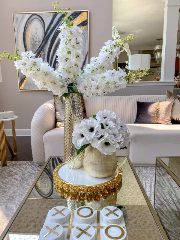 Inspire Me! Home Decor 37.5″ White Delphinium Stem