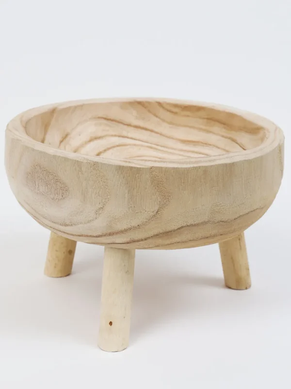 Inspire Me! Home Decor 11″ Wood Bowl With Legs