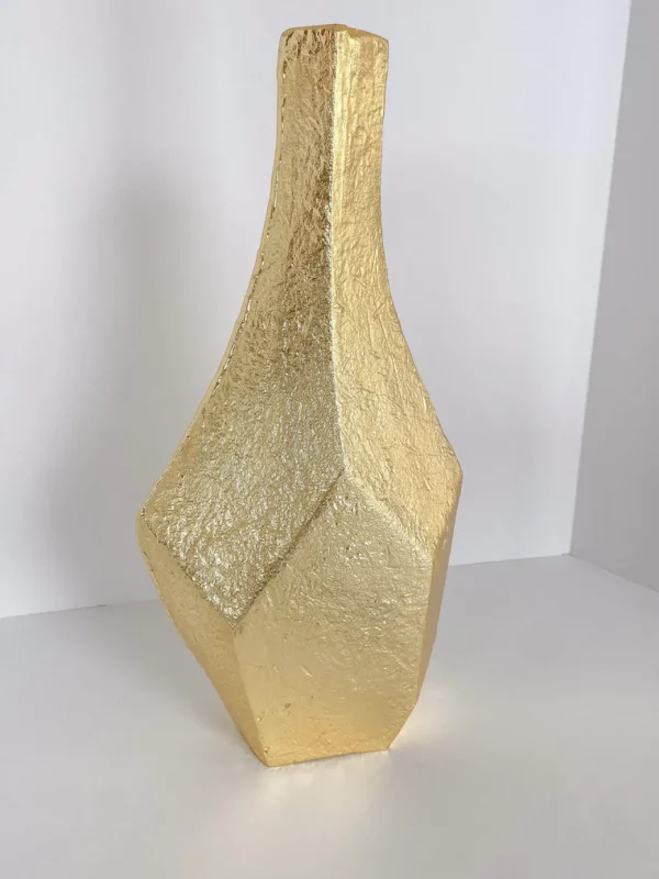 Inspire Me! Home Decor Abstract Textured Metal Vase