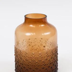 Inspire Me! Home Decor Amber Glass Textured Vase (2 Sizes)