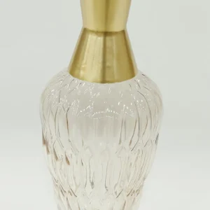 Inspire Me! Home Decor Amber Glass Vase With Gold Neck (2 Sizes)