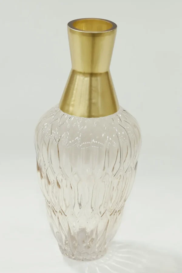 Inspire Me! Home Decor Amber Glass Vase With Gold Neck (2 Sizes)