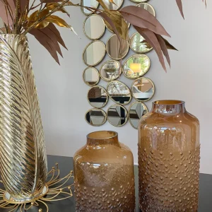 Inspire Me! Home Decor Amber Glass Textured Vase (2 Sizes)