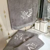 Inspire Me! Home Decor BATHROOM Granite Towel With Leaf & Vine Pattern (3 Sizes)