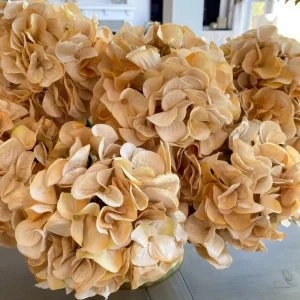 Inspire Me! Home Decor Beige Velvet And Silk Hydrangea Stem