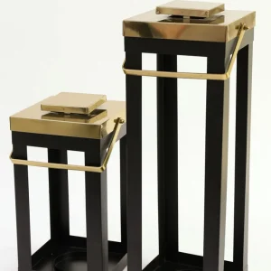 Inspire Me! Home Decor Black And Gold Lantern Display (2 Sizes)