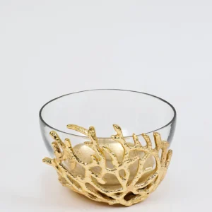 Inspire Me! Home Decor Bowls With Gold Textured Design (3 Sizes)