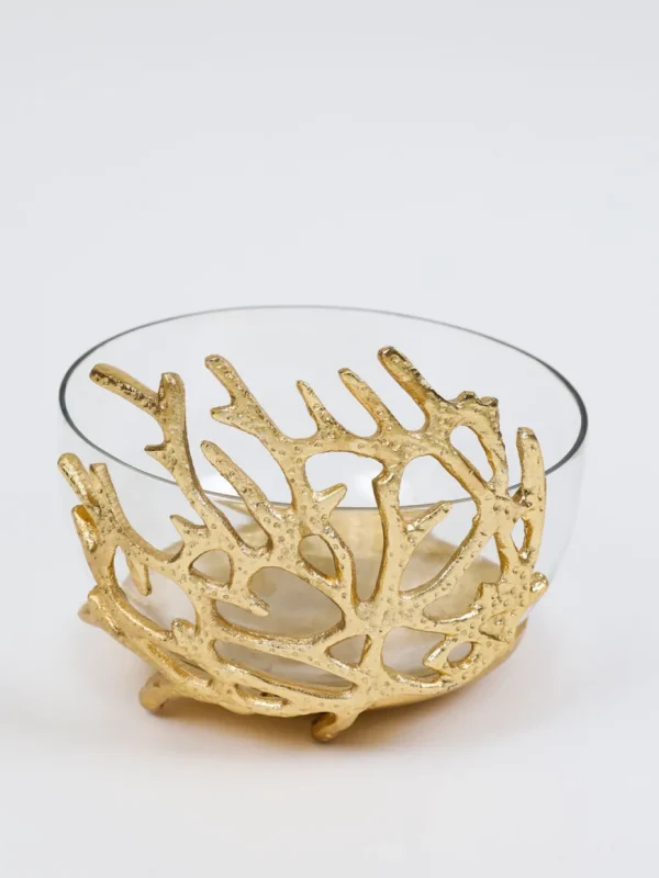 Inspire Me! Home Decor Bowls With Gold Textured Design (3 Sizes)