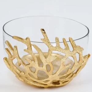 Inspire Me! Home Decor Bowls With Gold Textured Design (3 Sizes)