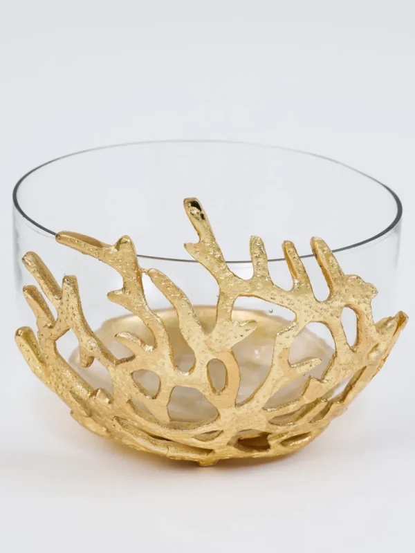 Inspire Me! Home Decor Bowls With Gold Textured Design (3 Sizes)