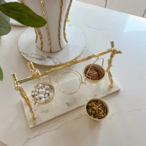 Inspire Me! Home Decor Branch Marble Serving Tray