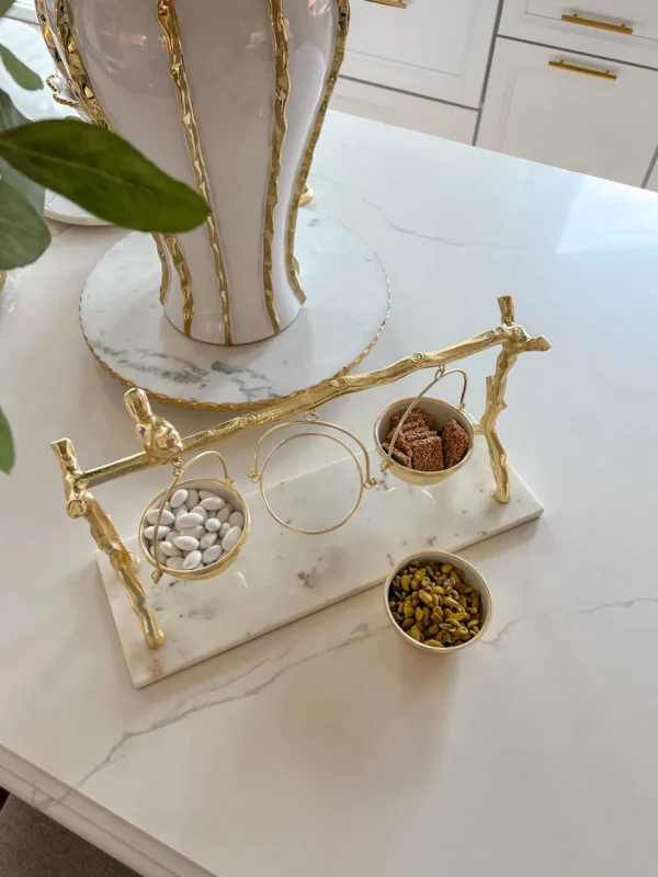 Inspire Me! Home Decor Branch Marble Serving Tray