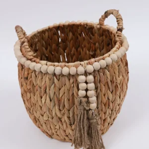 Inspire Me! Home Decor Braided Baskets With Beaded Tassel (Set Of 2)